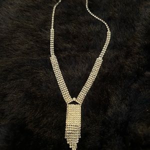 Vintage sparkling small rhinestone necklace